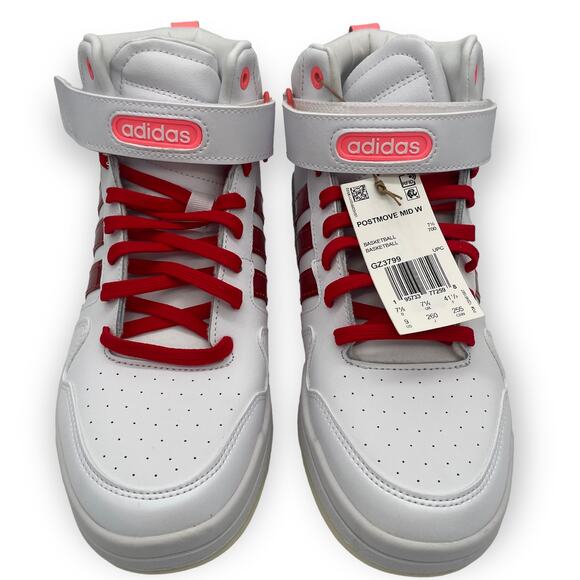 Adidas Originals Forum Mid Women's Sneaker, Red/Pink, Size 9, Eco-Friendly - Picture 11 of 13